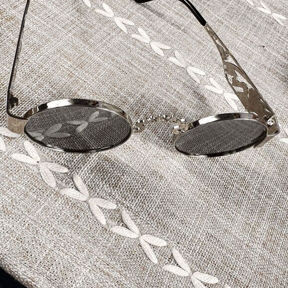 Zara Silver Safari Sunglasses with Black Accents - Picture 9 of 15